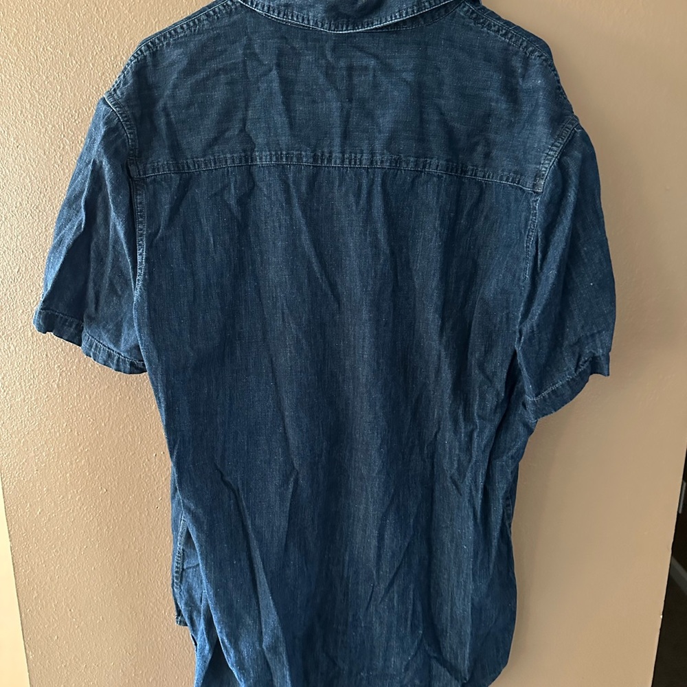 Saturdays Nyc Denim Ss Button Down - Euc - image 4